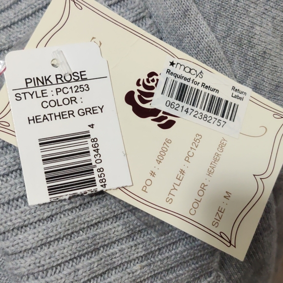 NWT PINK Rose Grey sweater top - Picture 5 of 5